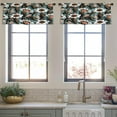 thumbnail image 3 of LALILO Kitchen Curtain Valance Floral With Flower Green Bold Rod Pocket Window Curtain 52"x 18" Set of 2, 3 of 5
