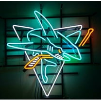 Queen Sense 20"x16" For San Jose's Sports Team Sharks Neon Sign Man Cave Handmade Neon Light 120SJSLV2
