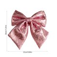 thumbnail image 3 of Neoyler Christmas Decorations Cheerleader Hair Bow with Ponytail Holder Strong Elastic Gift for Women Girls Secure Uniform Accessory School Matching Christmas Balls Ornaments Set 11.8in Pink, 3 of 6