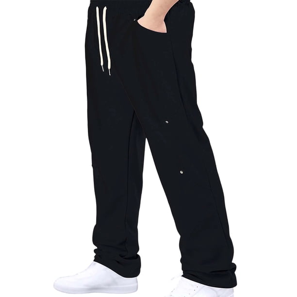 Los Pantalones Casuales de los Hombres de Color Sólido Suelto Ajuste Tobillo Longitud Versátil Deportes Corredores para el Uso Diario, los Pantalones de Trabajo de los Hombres