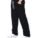 thumbnail image 2 of Ceisia Men's Cargo Pants Straight Leg Loose Jogger Sweatpants With Drawstring & Pockets Black L Gift, 2 of 9