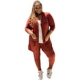 thumbnail image 2 of Plus Size Woman's Long Sleeve Cardigan With Legging Set No, 2 of 7