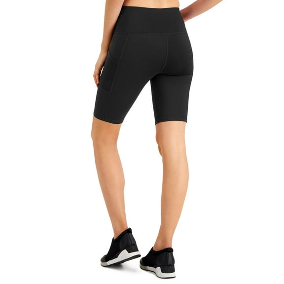 Ideology Women's Side-Pocket Bicycle Shorts, Black