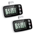 thumbnail image 1 of ORIA Refrigerator Thermometer, Fridge Thermometer with Max and Min Record, Digital Freezer Temperature Gauge for Kitchen, Home, Restaurants - 2 Pack, Black, 1 of 7