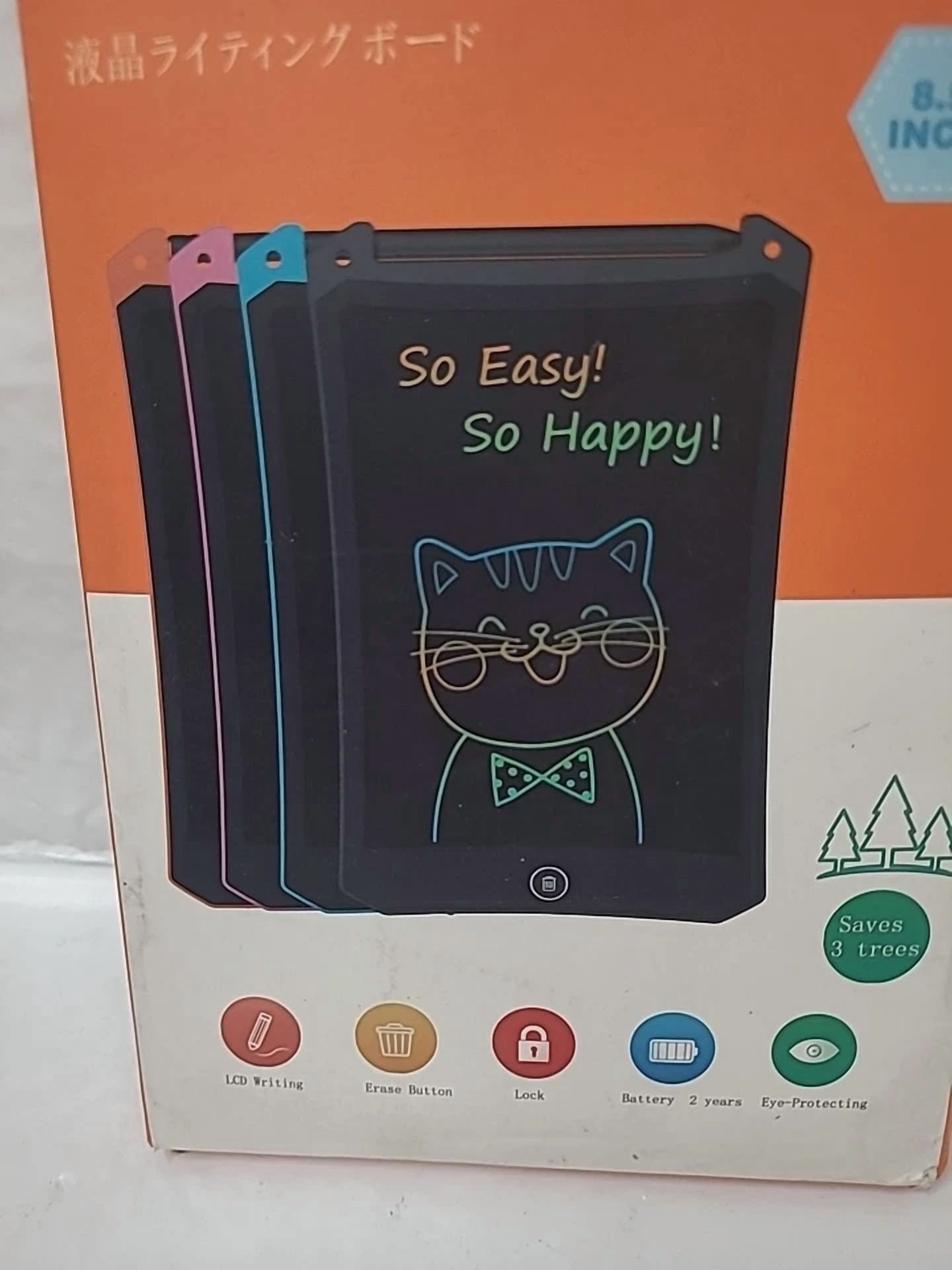 BRAWN- 2 Packs 8.5" Lcd Writing Tablet Electronic Drawing Notepad Board Red & Orange