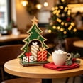 thumbnail image 5 of Eolstice Christmas Wooden Tabletop Ornaments, Festive Wood Centerpiece, Seasonal Xmas Desktop Decor, Home Holiday Party Decoration, Cute Table Accent, 5 of 7