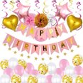 thumbnail image 1 of Kit de globos con forma de feliz cumpleaños, 28 unidades, globos de mylar y látex, 1 of 2