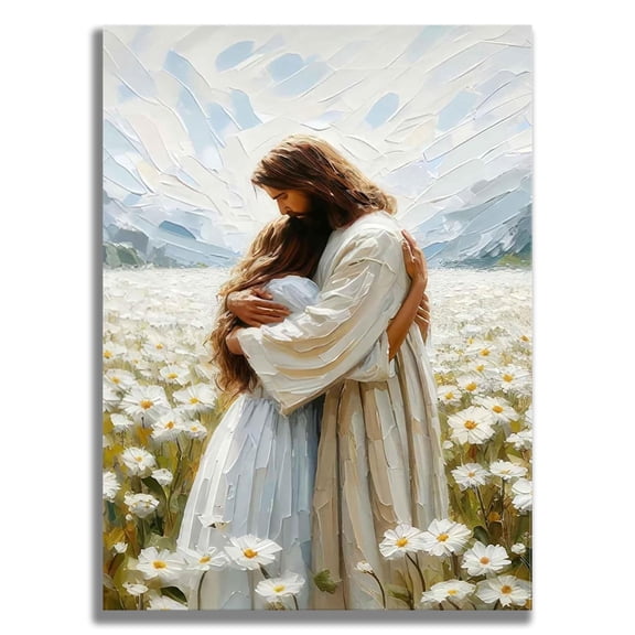 Mosaflare Jesus Diamond Painting Kits,Full Round Drill Diamond Art Kit for Adults,Home Wall and Relaxing Art Craft