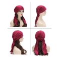 thumbnail image 2 of DLAPL Chemo Headwear for Women Head Scarf Lightweight Turban Headwraps Beanie Skull Cover Cap, Tie Dye Raspberry, 2 of 5
