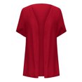 thumbnail image 5 of Sakmal Short Sleeve Womens Coats and Jacket Clearance Lightweight Casual Red Cardigan Solid Loose Fit Jackets for Girls On Clearance, 5 of 6