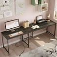 thumbnail image 3 of Bestier 95.2 inch L Shaped Desk with Power Outlet Reversible Corner Office Desk Black, 3 of 7