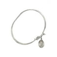 thumbnail image 2 of 5 3/4 inch Oval Eye Hook Bangle Bracelet w/ St. Therese of Lisieux in Sterling Silver, 2 of 3