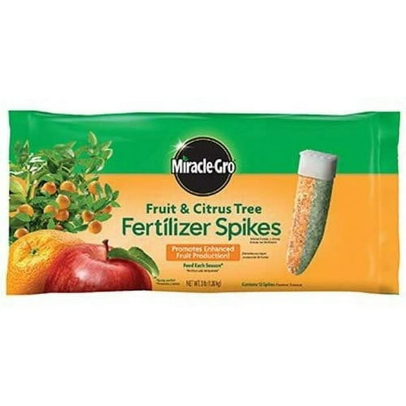 Miracle-Gro Fruit & Citrus Fertilizer Spikes, 3 lbs, 12 Spikes per Pack