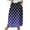 Blue, variant on Maoxin Skirt for Women Women's Printed Elastic Waistband Pleated Pocket Skirt With Mid Calf Skirt ,Purple,S