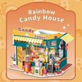 thumbnail image 5 of Kit de Maison Miniature DIY Rainbow Candy House 3D Puzzle Rolife DG158, 5 of 5