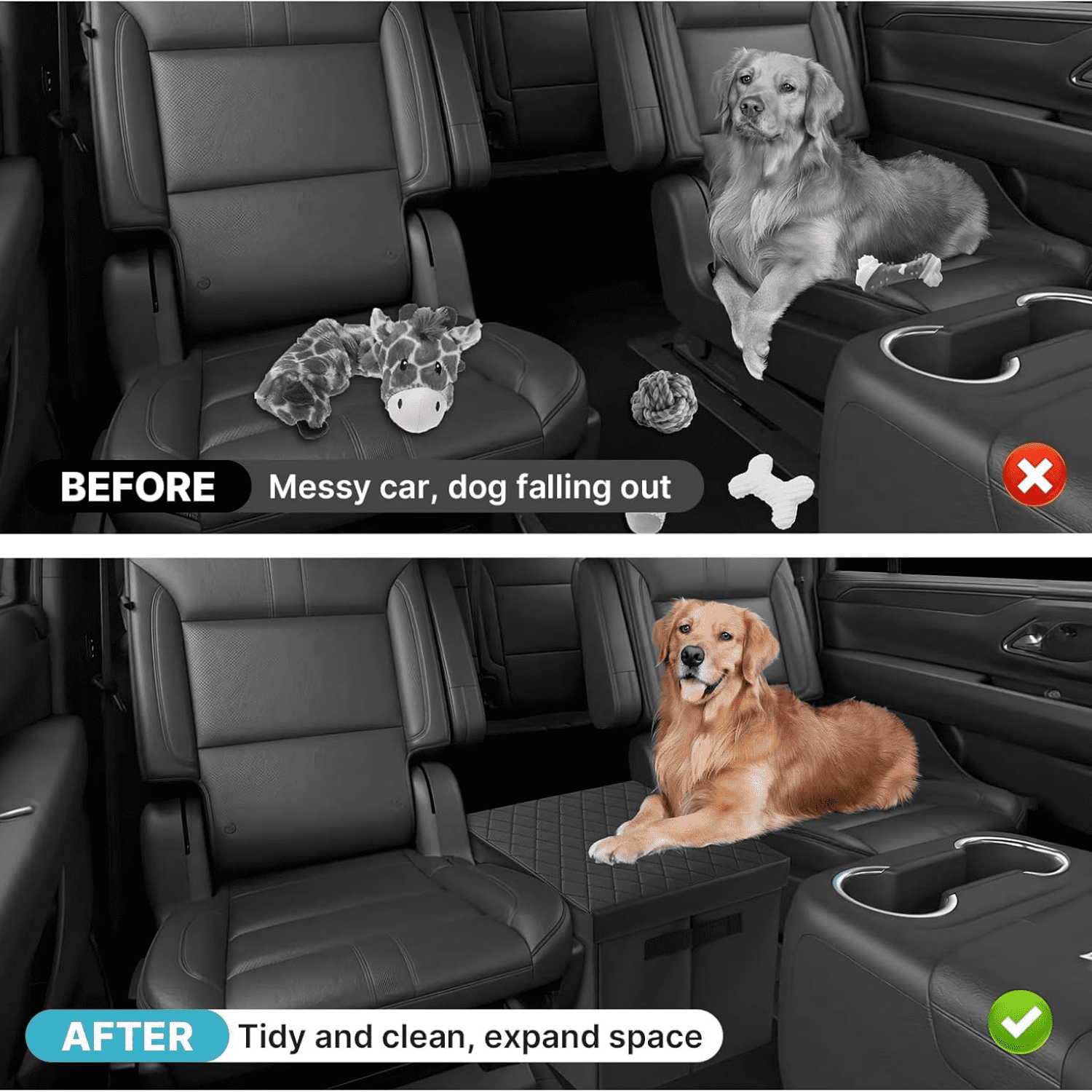 Car Seat Organizer for Chevrolet Suburban 2021-2026, Console Organizer Backseat Box for Chevy Suburban, Dog Toy Box Storage Bin Kids Toys Baby Supplies Travel Accessories