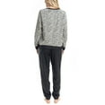 thumbnail image 4 of MUK LUKS Likely to Lounge Women's 2-Piece Pajama Set, Minky Fleece Long Sleeve and Jogger Pjs, Pijamas de Mujer, 4 of 6