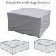 thumbnail image 5 of Abdeckung Gartenmöbel, Rechteckige Für Gartentisch Möbelset, Schneeschutz Wasserdicht Staubdicht Anti-UV Atmungsaktives, Wasserdicht & Winterfest Oxford 210D, Grau,210x110x70cm, 5 of 8