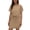 Khaki, variant on Sentmoon Womens 2 Piece Lounge Set Sundresses Crew Neck Solid Color Dress Short Sleeve Regular Fit Drawstring Business Hawaiian Accessories for Women Plus Size Summer Dresses for Work and Office