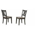 thumbnail image 5 of 5-Pc Pedestal Rubberwood Dining Set in Gray/Black Stone, 5 of 6