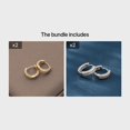 thumbnail image 1 of 14K Gold Plated Zircon Hoop Earrings: A Stylish Accessory for the Elegant Woman, 1 of 5