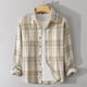 thumbnail image 1 of Blusa y camisa de manga larga con cuello vuelto, nueva camisa informal a cuadros para hombre, blusa holgada juvenil de manga larga con cuello vuelto, blusa de poliéster para hombre, 1 of 6