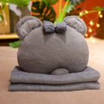 thumbnail image 1 of Soft Toy Multifunction 3 in 1 Bear Home Decoration Warm Winter Blanket Bunny Plush Toys Pillow Back Hand Warmer Pig Throw Pillow Warm Hand Plush Doll Rabbit Plush Pillow GREY, 1 of 8