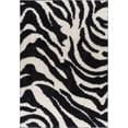 thumbnail image 2 of Well Woven Madison Shag Safari Zebra Animal Print Black 3'3" x 5'3" Area Rug, 2 of 8