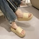 thumbnail image 5 of Zapatillas gruesas para mujer, verano 2024, antideslizantes, resistentes al desgaste, zapatillas de plataforma casuales de moda, sandalias de playa casuales de EVA con cabeza redonda, 5 of 6