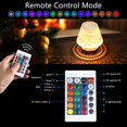 thumbnail image 2 of Lámpara de mesa de cristal, lámpara de noche LED RGB sensible al tacto, lámpara de noche táctil con 16 colores cambiantes, luz de ambiente recargable para dormitorio, habitación infantil, sala de esta, 2 of 5