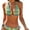 Seafoam Yellow and Violet, variant on SKQIT Geometric Plaid Print Bikini Sets for Women Halter String Bikini Bathing Suits 2 Piece Triangle Swimsuit Sets