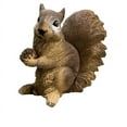 thumbnail image 3 of 10" Solid Concrete Squirrel Holding a nut Statue, Weather proof Squirrels outdoor statues, life-size Garden Statues, Outdoor lawn Decor, 3 of 9