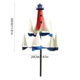 thumbnail image 3 of Nautical Sailboat Wind Spinner-Lighthouse Windmill Sculpture for Outdoor Yard,Garden,or Lawn Decor-Durable Metal Wind Catcher with Stake for Patio or Pathway, 3 of 9