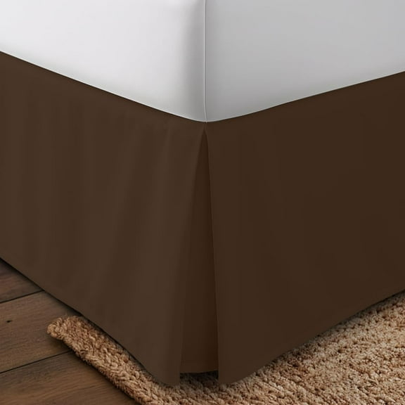 Queen Bed Skirt - Soft Quadruple Pleated Ruffle - Easy Fit with 16 Inch Tailored Drop - Hotel Quality, Shrinkage and Fade Resistant (Queen, Beige)