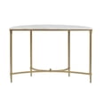 thumbnail image 4 of Pemberly Row Modern Metal and Marble Console Table in Gold/White, 4 of 8