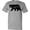 Athletic Heather, variant on California Black Bear Silhouette T-Shirt