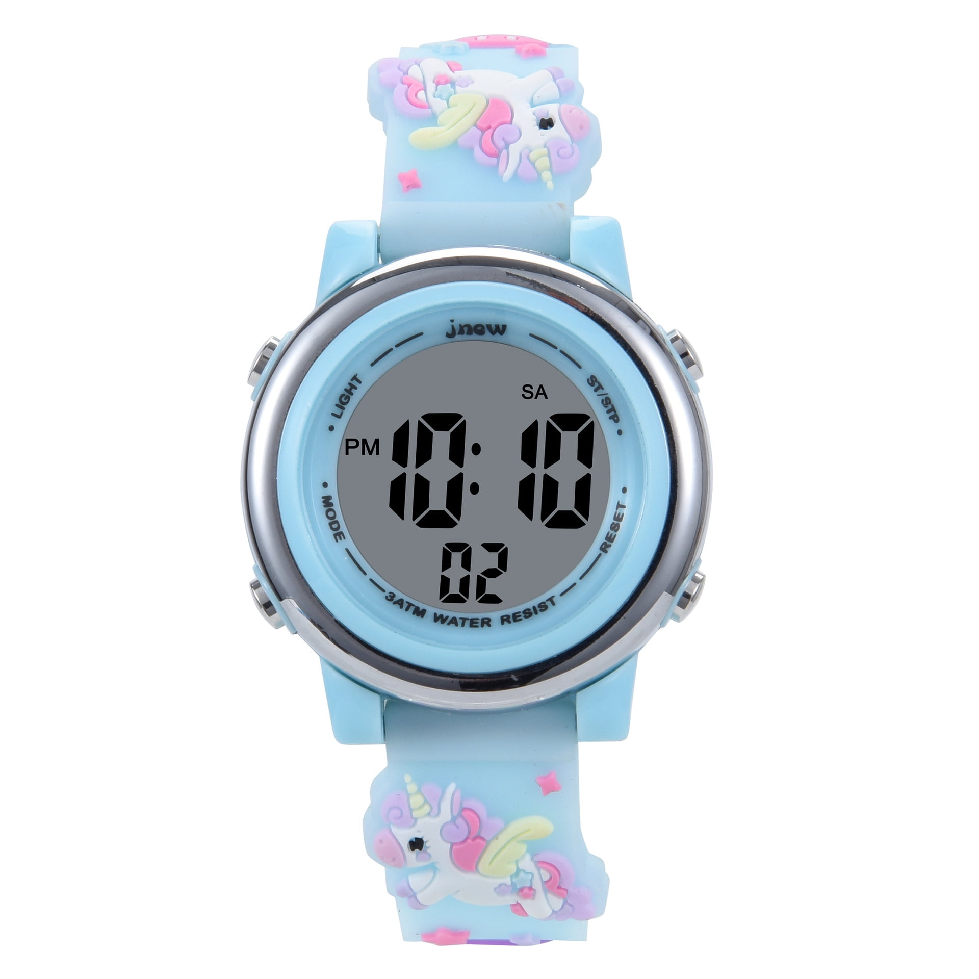 Montre Enfant Digitale Dessin Animé - Montre Poignet Ajustable Garçons Filles Rose