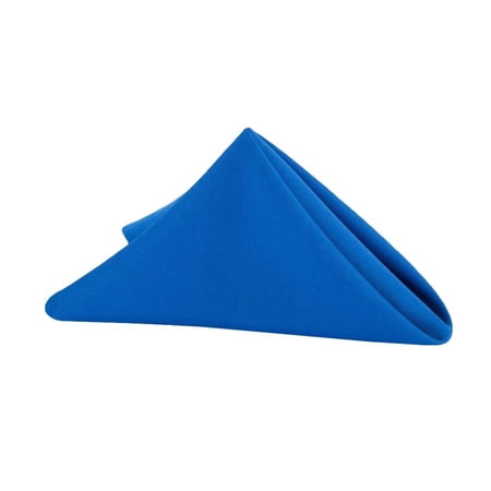 10 Pcs, Polyester Napkin 20"X20" - Royal Blue For Wedding Receptions, Baby Showers, Quinceaneras, Rehearsal Dinners, Birthday Parties, Catering