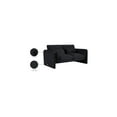 thumbnail image 2 of Meridian Furniture Sloan Black Velvet Fabric Loveseat, 2 of 17