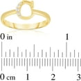 thumbnail image 5 of Floreo 10k Yellow Gold Letter A-Z Small Block Alphabet Character CZ Initial Ring, 5 of 5