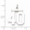 thumbnail image 2 of Beautiful Sterling Silver Rhodium-plated Medium Polished Number 40 Charm, 2 of 2