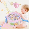 thumbnail image 3 of Juguetes de Instrumentos Educativos Ticfox Tambor Martillo de Arena Trompeta Rosa, 3 of 14