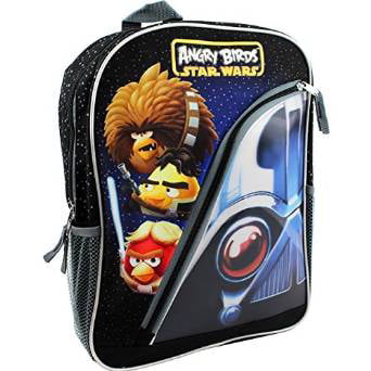 Angry Birds Star Wars Use the Angry Force  16'' Large Childrens School Backpack 
