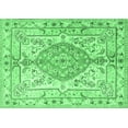 thumbnail image 1 of Ahgly Company Indoor Rectangle Medallion Emerald Green Traditional Area Rugs, 5' x 8', 1 of 4