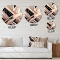 thumbnail image 4 of Designart "Metallic Elegance Stripes and Circles II" Abstract Marble Metal Round Wall Art, 4 of 5