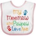 thumbnail image 3 of Inktastic My Meemaw and Pawpaw Love Me Boys or Girls Baby Bib, 3 of 4