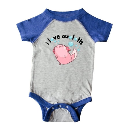 

Inktastic I Love Axolotls with Bubbles Gift Baby Boy or Baby Girl Bodysuit