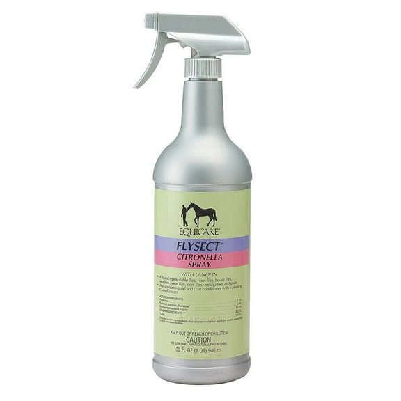 Equicare® Flysect® Citronella Spray with Lanolin 32oz w/ Sprayer Horses Equine
