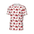 thumbnail image 6 of Wukai Strawberry Print Men's Short-Sleeved Mesh T-Shirt,Quick-Dry Short Sleeve Workout T-Shirt-X-Large, 6 of 8