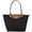 Black, variant on Women's Nylon Tote Bag, Large Capacity Waterproof Shoulder Bags, Spacious Handbag with Metal Zipper & Compartments
